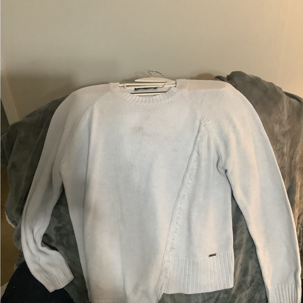 Light blue assymectrial sweater sz xl ivanka trump